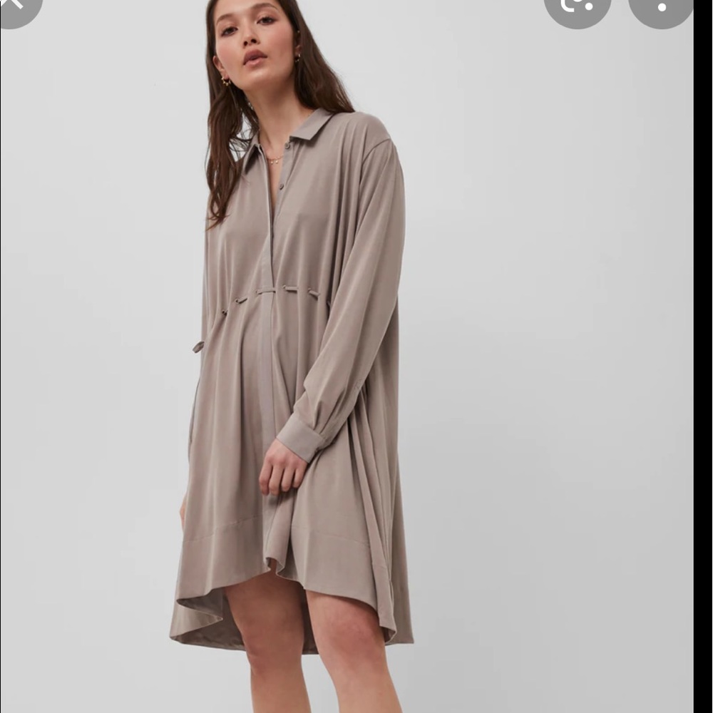 French Connection drawstring shirt dress